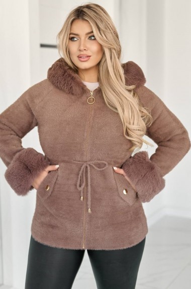 Легка шуба з хутром MAX-9046A1250 Легка шуба з хутром MAX-9046A1250