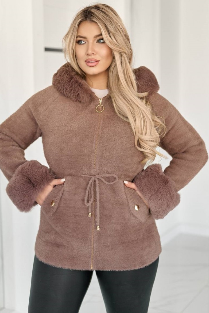 Легка шуба з хутром MAX-9046A1250