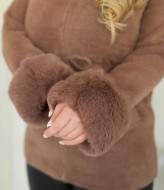 Легка шуба з хутром MAX-9046A1250