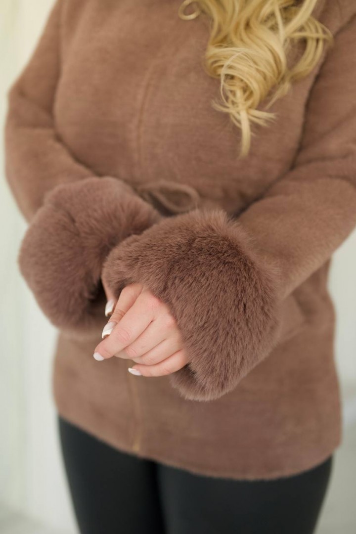 Легка шуба з хутром MAX-9046A1250