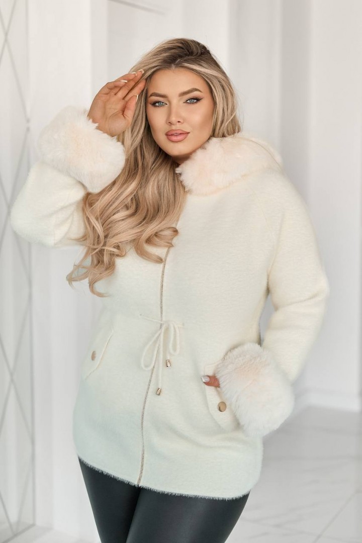 Легка шуба з хутром MAX-9046A1250