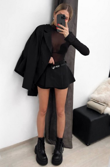 Костюм тройка пиджак, юбка-шорты и боди EST-5939A950