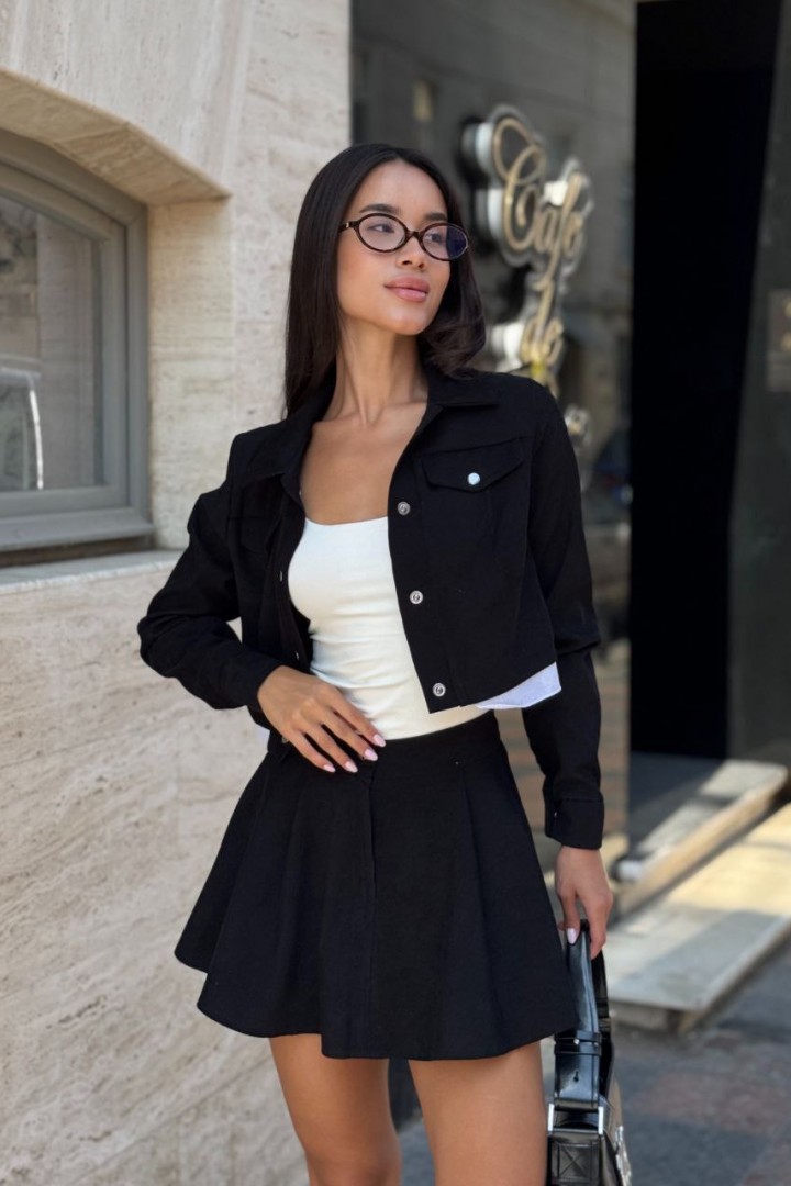 Костюм двойка пиджак и юбка-шорты MIK-2484A590