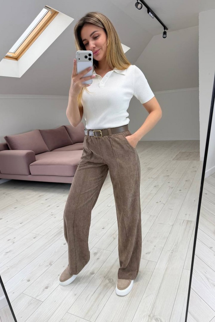 Брюки из вельвета на резинке KG-44A400B450