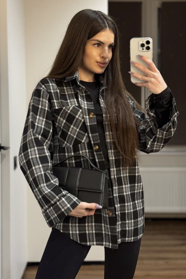 Трендовая рубашка в клетку MIK-2480A390