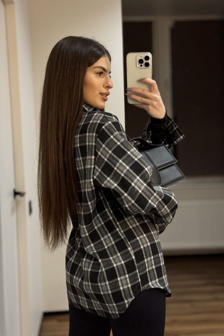 Трендовая рубашка в клетку MIK-2480A390