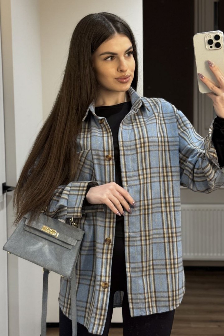 Трендовая рубашка в клетку MIK-2480A390