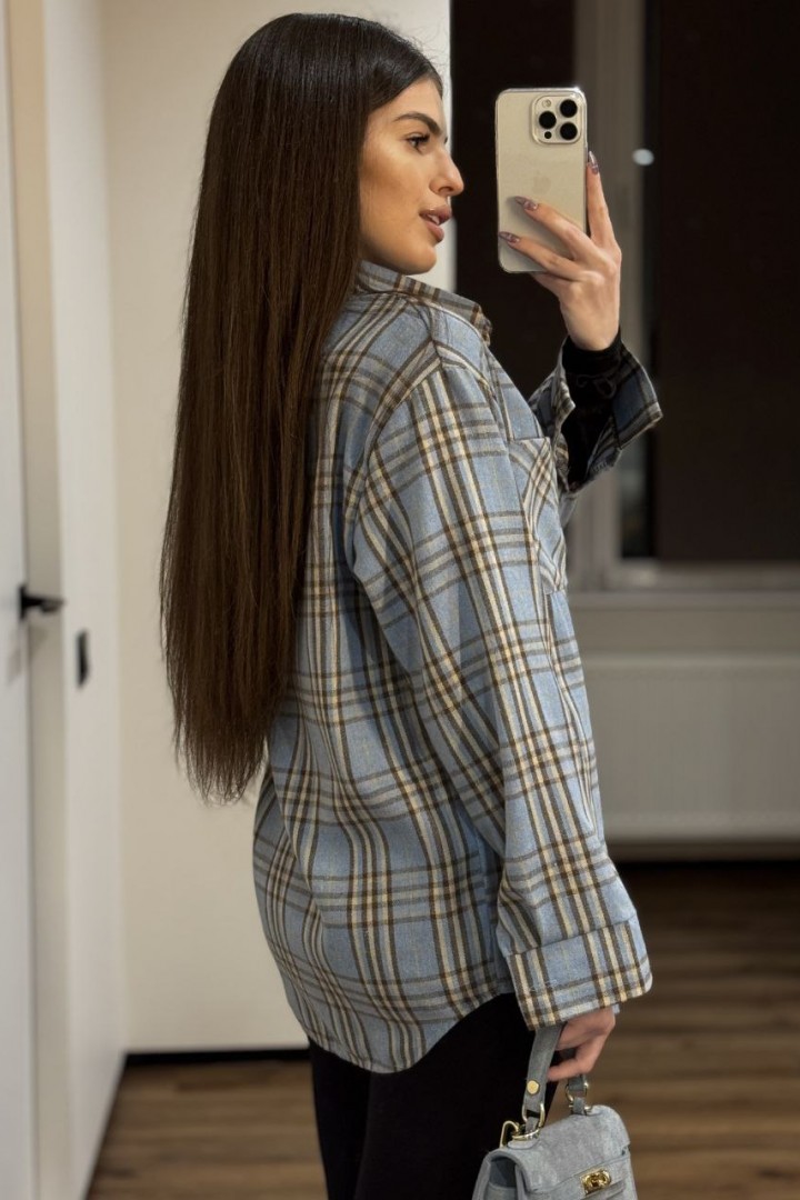 Трендовая рубашка в клетку MIK-2480A390