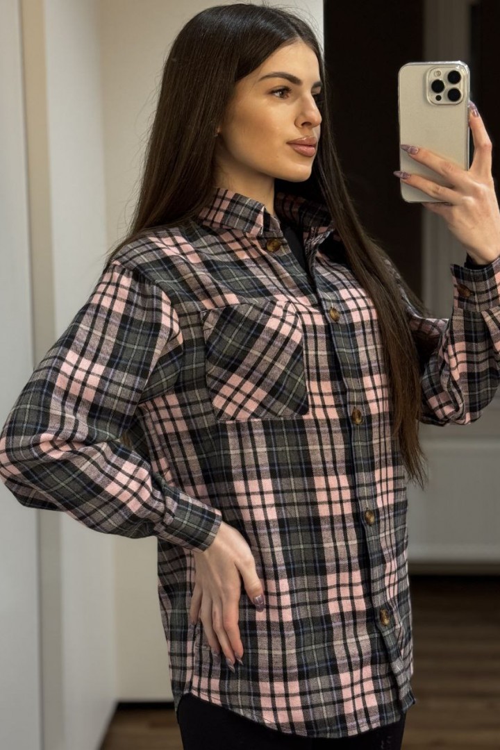 Трендовая рубашка в клетку MIK-2480A390