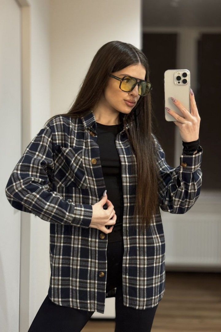 Трендовая рубашка в клетку MIK-2480A390