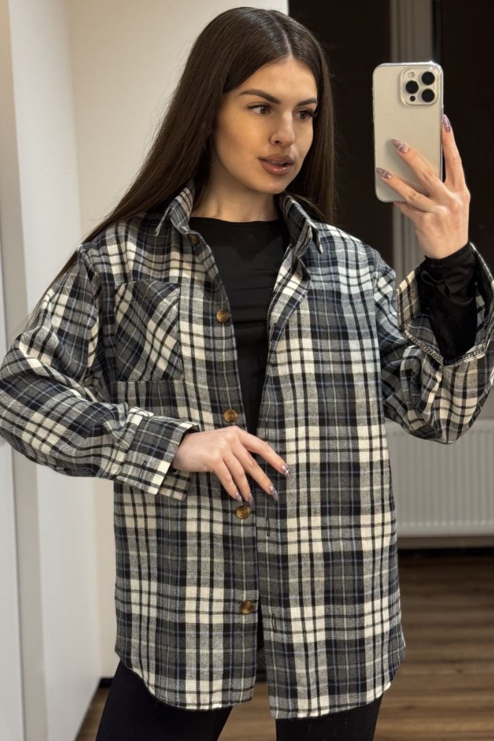 Трендовая рубашка в клетку MIK-2480A390