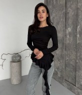 Стильный лонг с воланами MIK-5174A259