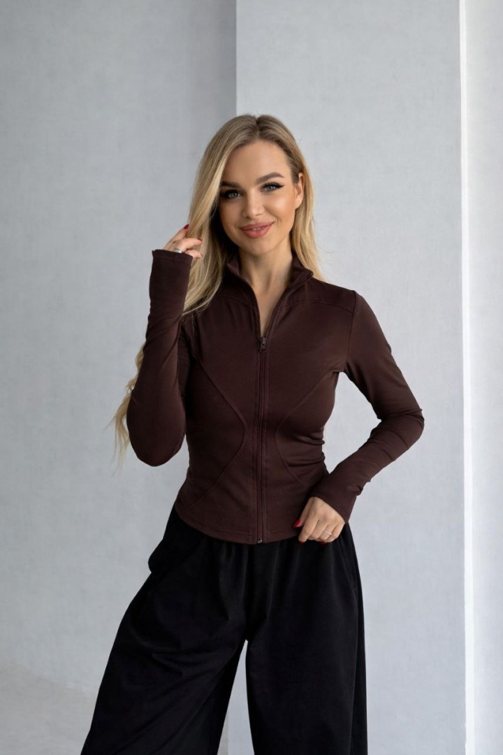 Лонгслів на змійці з довгим рукавом MIK-1697A320