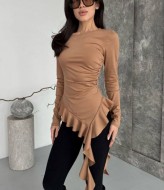 Стильный лонг с воланами MIK-5174A259