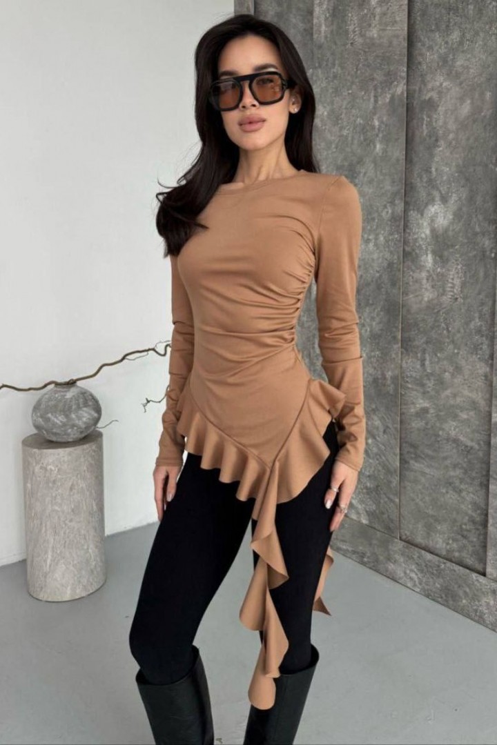 Стильный лонг с воланами MIK-5174A259