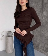 Стильный лонг с воланами MIK-5174A259