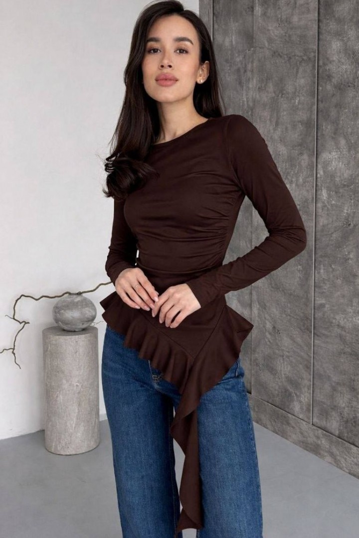 Стильный лонг с воланами MIK-5174A259