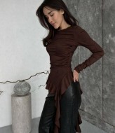 Стильный лонг с воланами MIK-5174A259