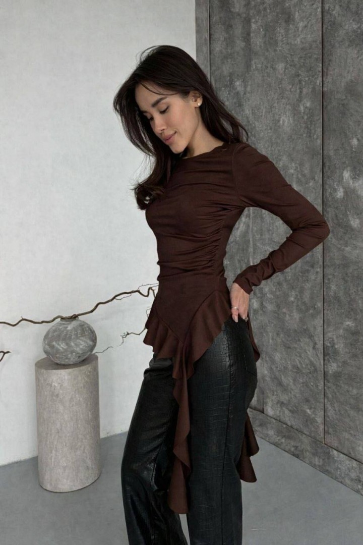 Стильный лонг с воланами MIK-5174A259