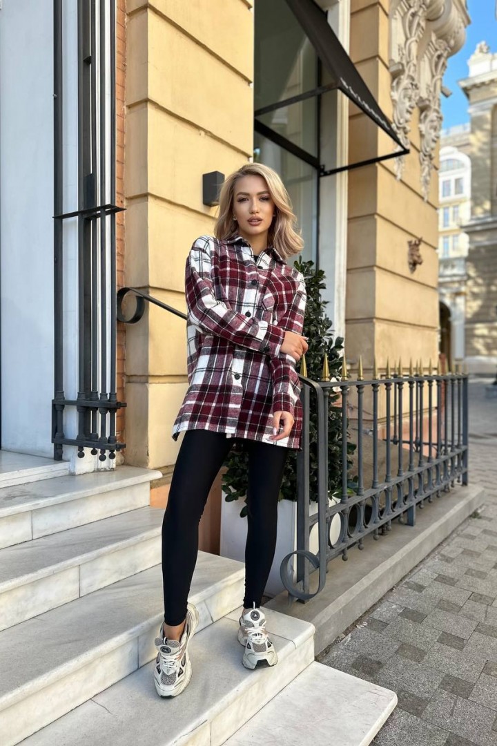 Свободная тёплая рубашка TS-425.4A470