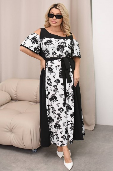 Комбинированное платье MALI-0216A600