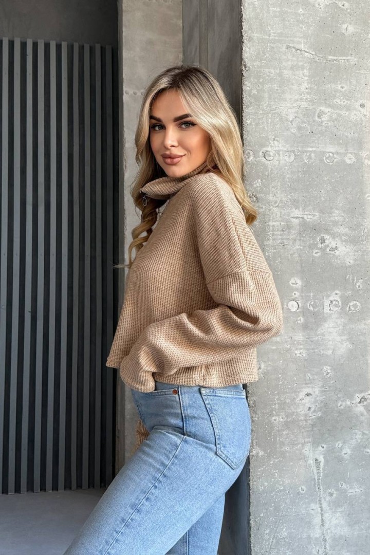 Вязаный свитер на молнии EVD-326A399