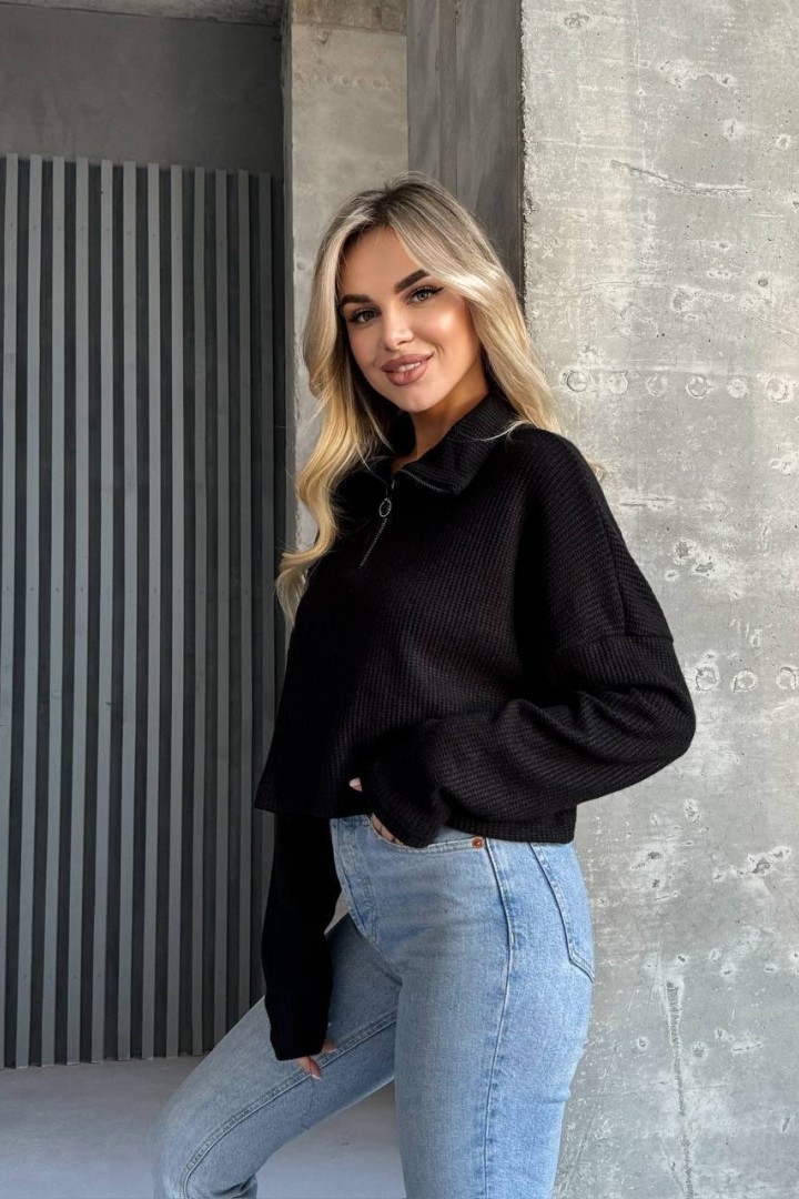 Вязаный свитер на молнии EVD-326A399