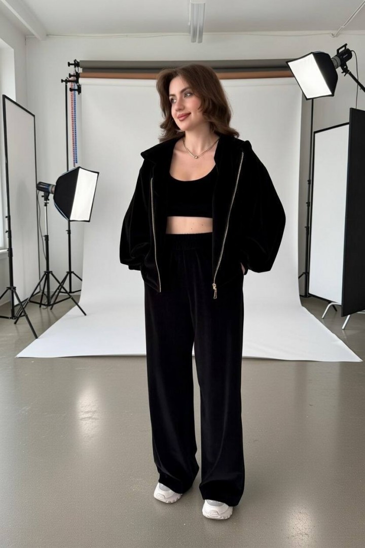 Велюровый костюм тройка EVD-402A599