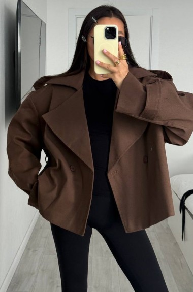 Тренч женский укороченный EVD-393A820 Тренч женский укороченный EVD-393A820