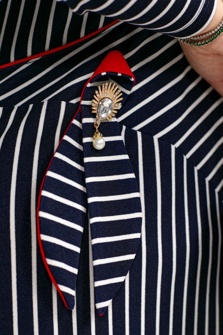 Приталенное платье в полоску LISA-290A480