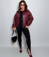 Кожаная куртка на молнии AD-8013.1A650