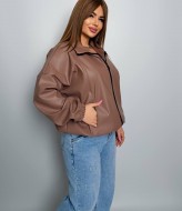 Кожаная куртка на молнии AD-8013.1A650