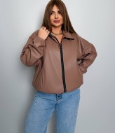 Кожаная куртка на молнии AD-8013.1A650