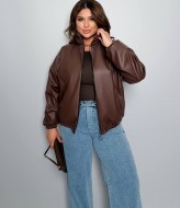 Кожаная куртка на молнии AD-8013.1A650