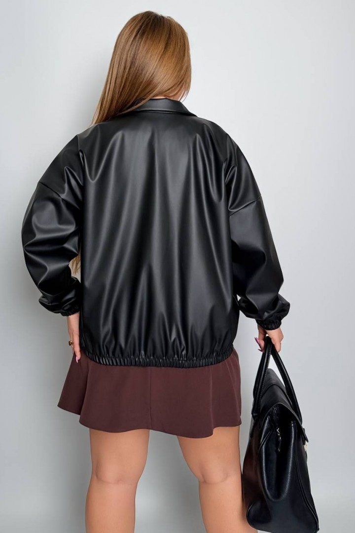 Кожаная куртка на молнии AD-8013.1A650