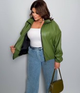 Кожаная куртка на молнии AD-8013.1A650