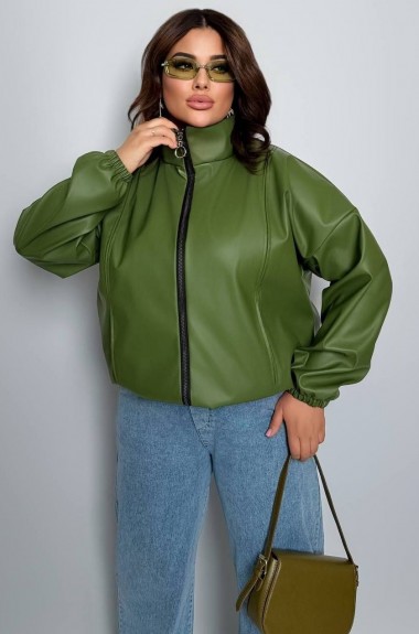 Кожаная куртка на молнии AD-8013.1A650