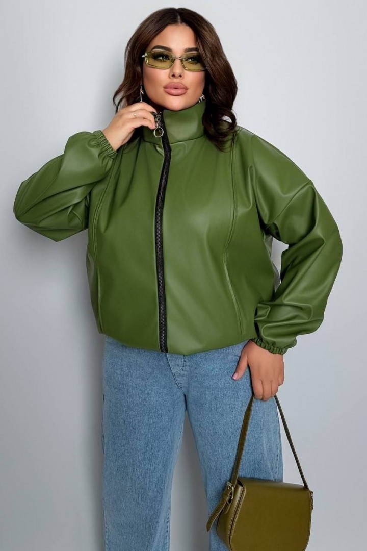 Кожаная куртка на молнии AD-8013.1A650