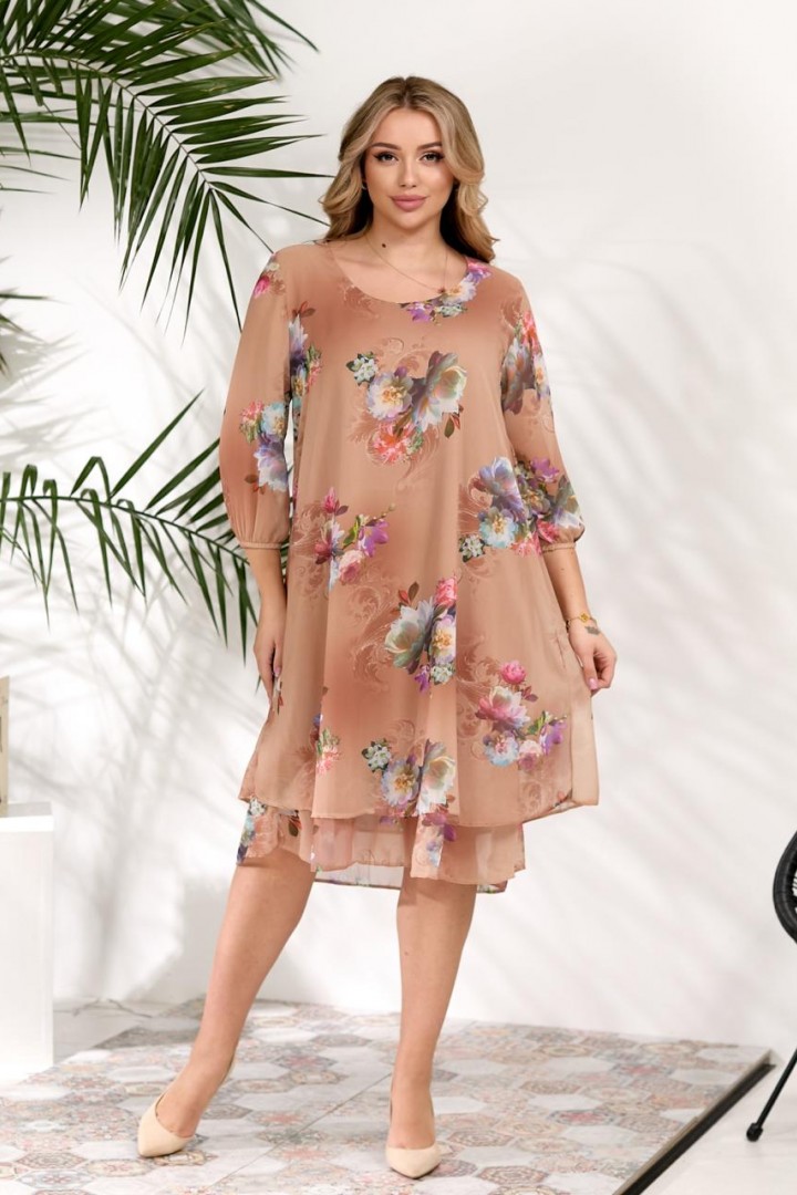 Платье шифоновое на подкладке DV-R3726A550