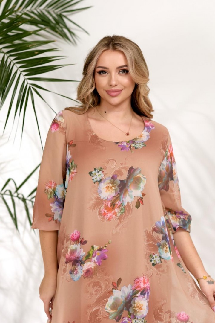 Платье шифоновое на подкладке DV-R3726A550