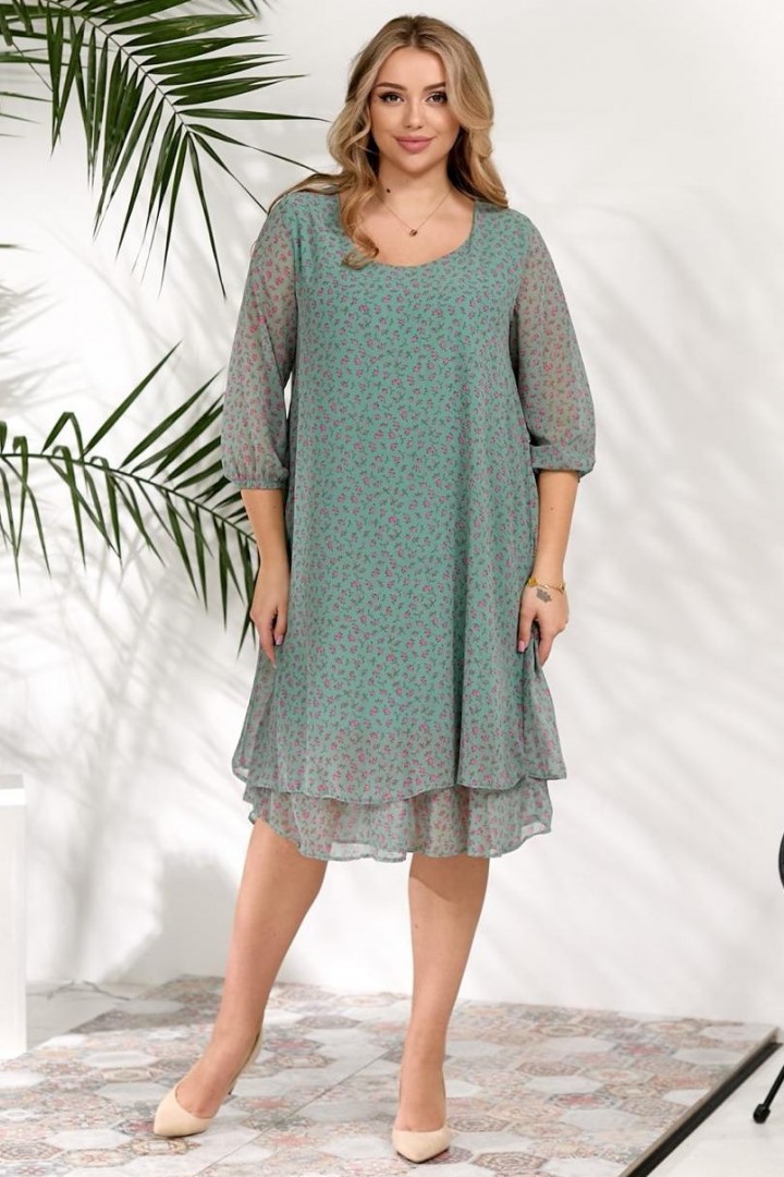 Платье шифоновое на подкладке DV-R3726A550