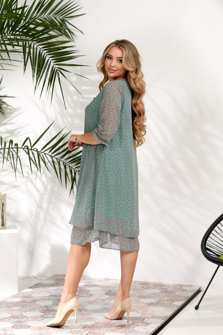 Платье шифоновое на подкладке DV-R3726A550