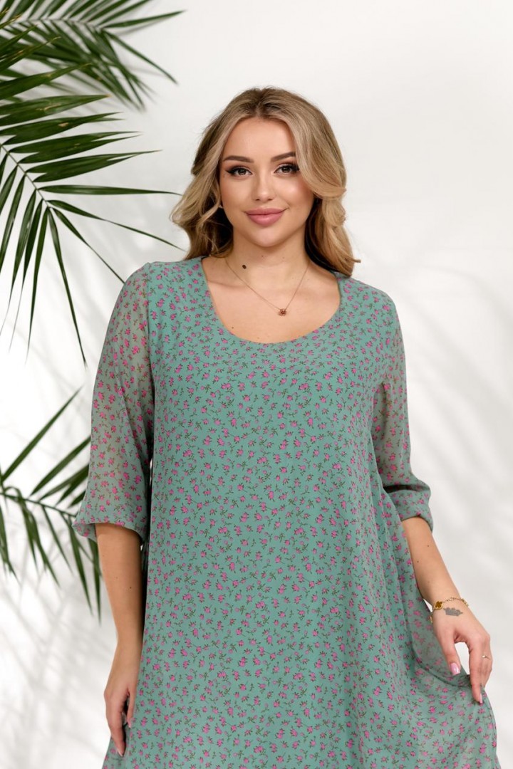 Платье шифоновое на подкладке DV-R3726A550