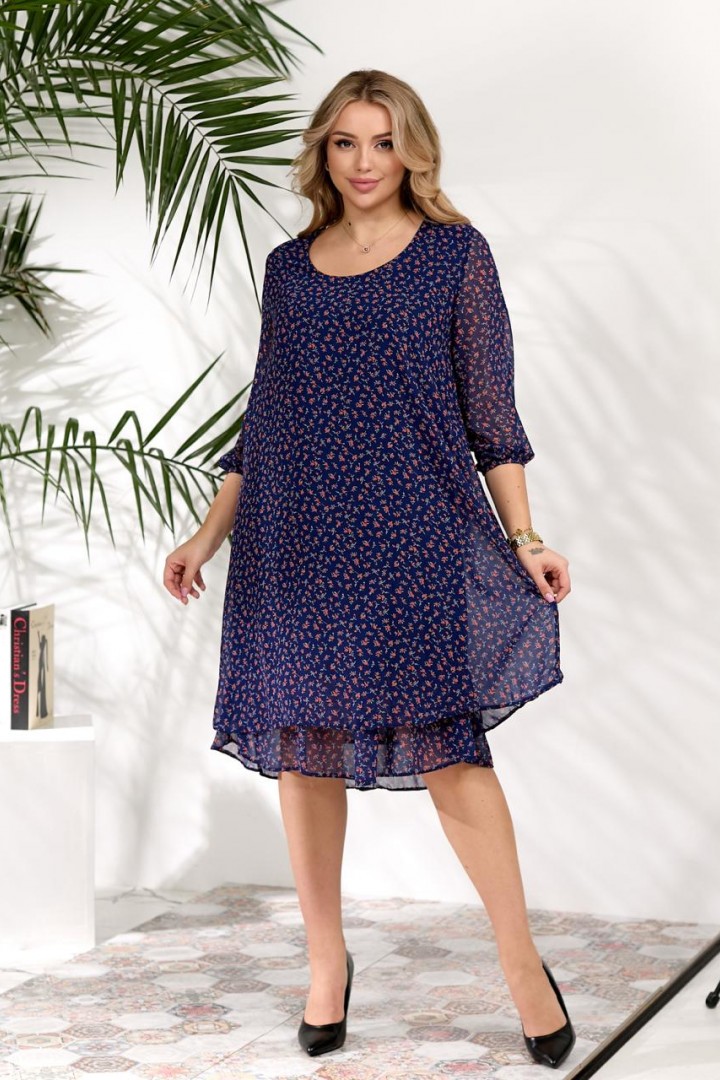 Платье шифоновое на подкладке DV-R3726A550