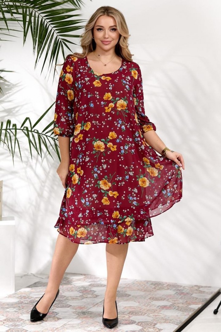 Платье шифоновое на подкладке DV-R3726A550