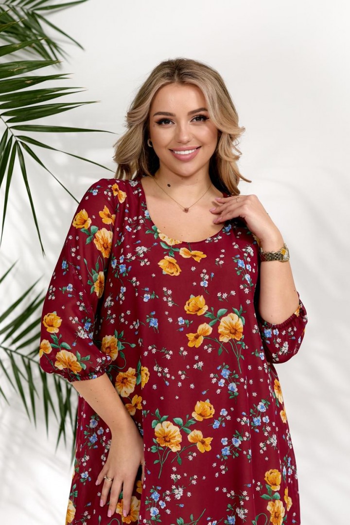 Платье шифоновое на подкладке DV-R3726A550