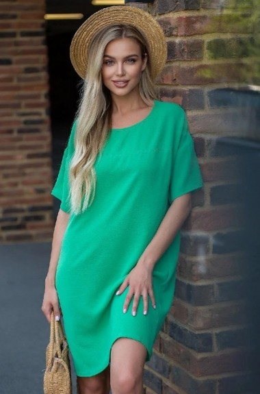 Зеленое летнее платье TD-164A200