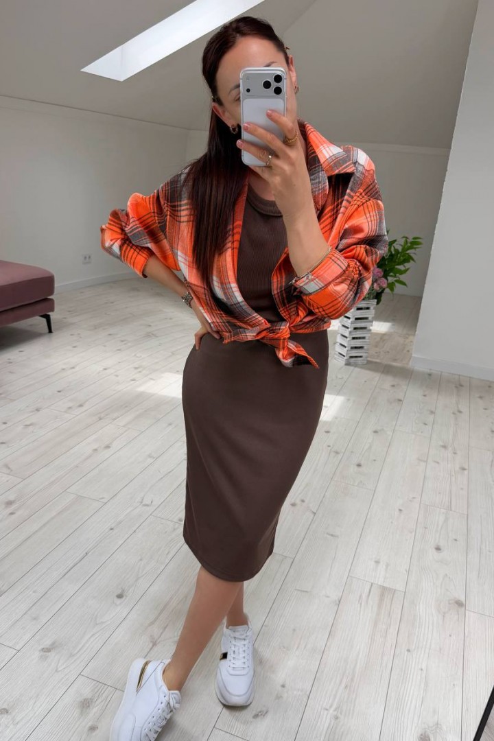 Платье приталенное в рубчик KG-708.1A280