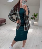 Платье приталенное в рубчик KG-708.1A280