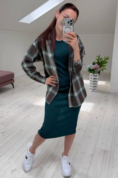 Платье приталенное в рубчик KG-708.1A280